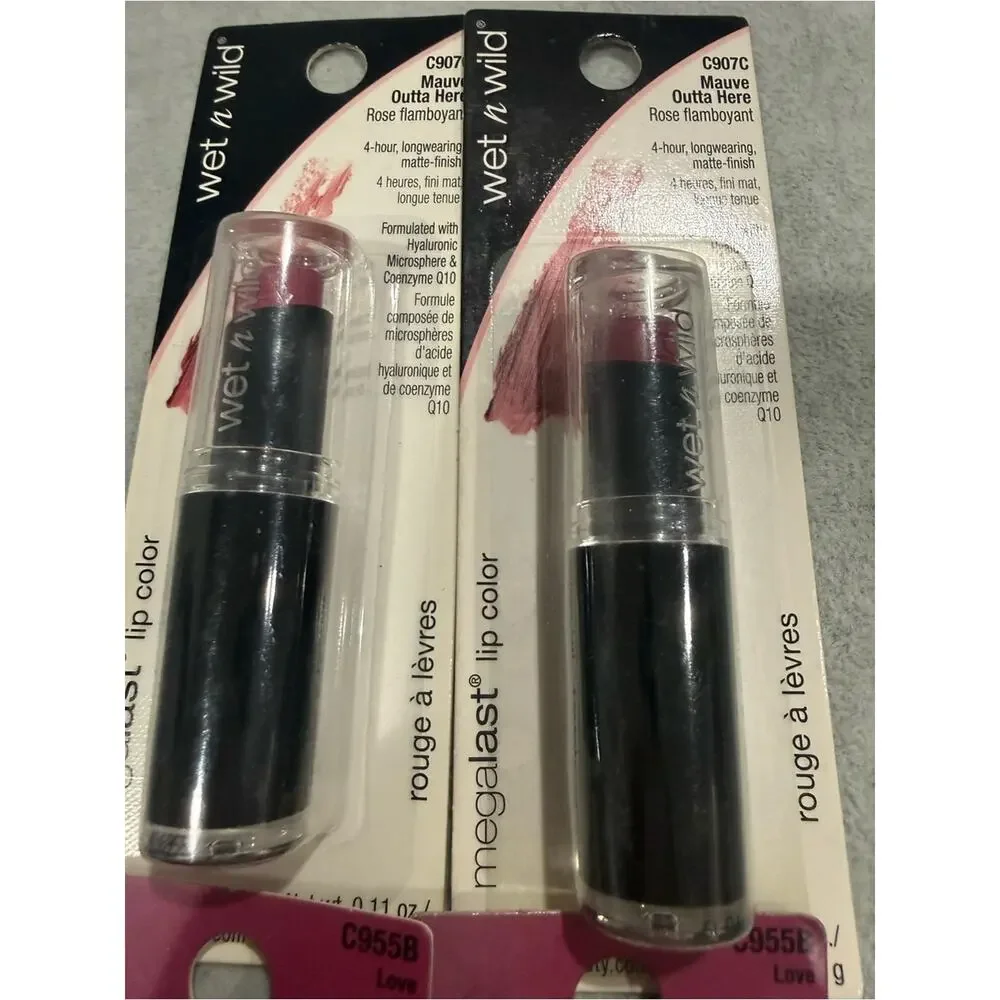 4- wet n wild Pout & Gel Lip Balm – love Pink mauve love bundle set cute colors